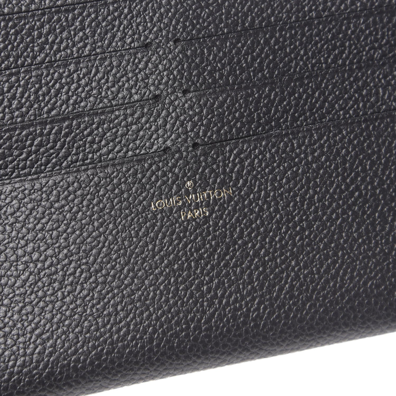Louis Vuitton Calfskin Felicie Chain Wallet Card Holder Insert Black 6 of 6