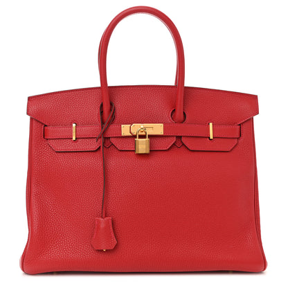 Hermes Togo Birkin 35 Rouge Casaque 1 of 11