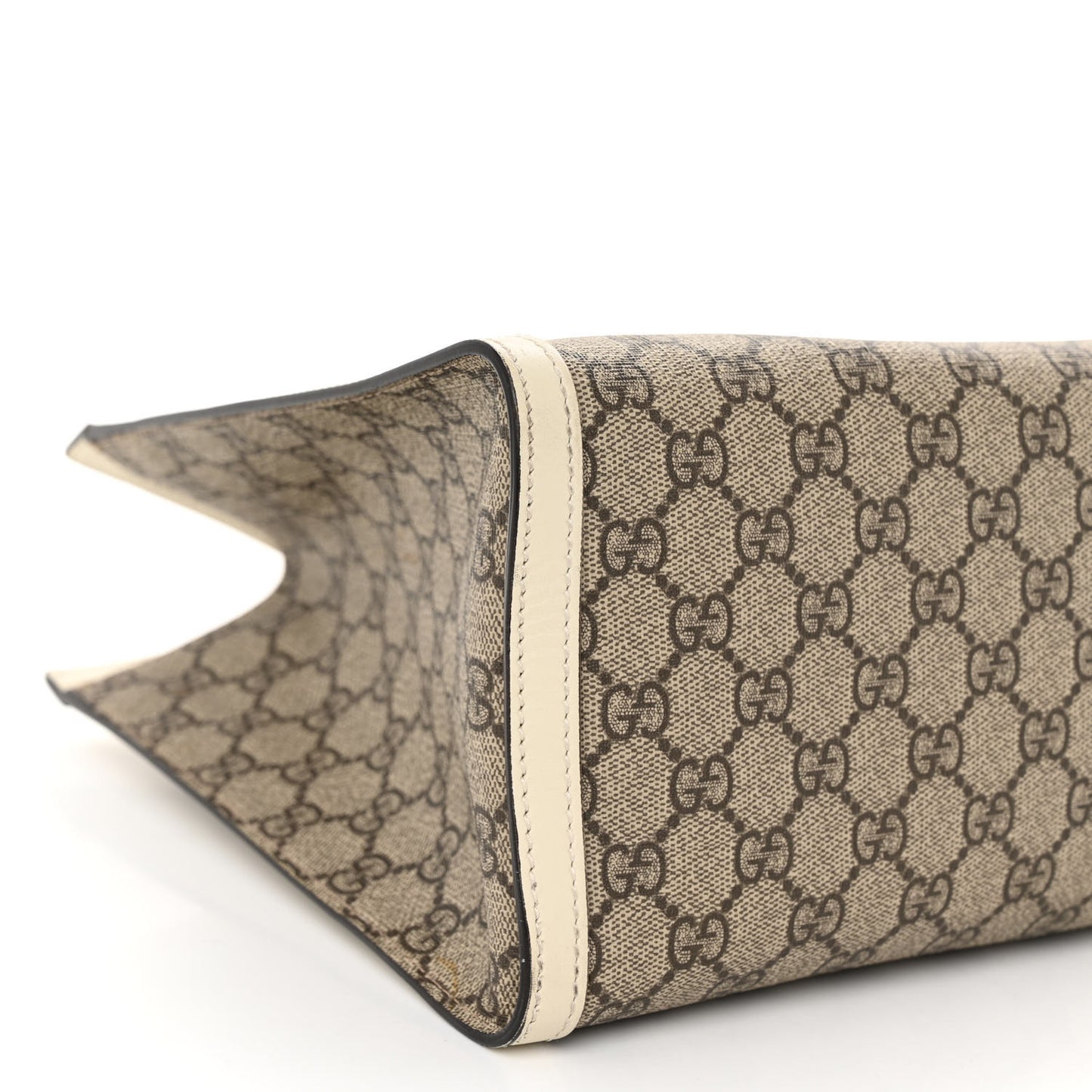 GG Supreme Monogram Medium Padlock Tote White