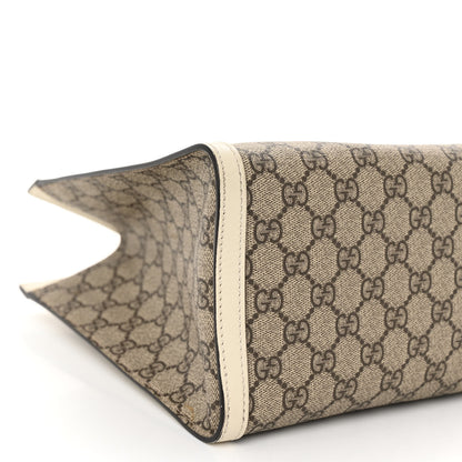 Gucci GG Supreme Monogram Medium Padlock Tote White 9 of 10