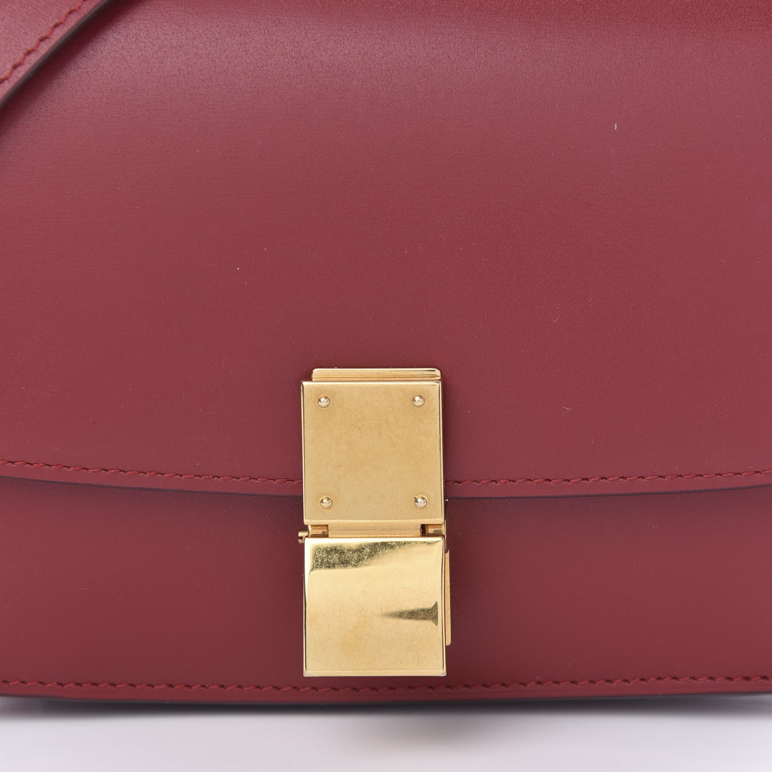 Celine Box Calfskin Small Classic Box Flap Bag Red 10 of 11