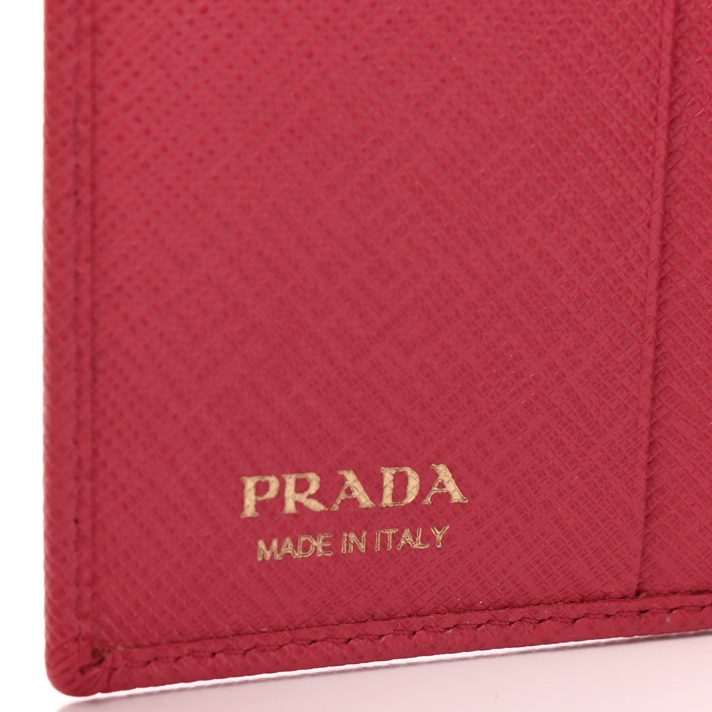 Saffiano Metal Bar Flap Wallet Peonia