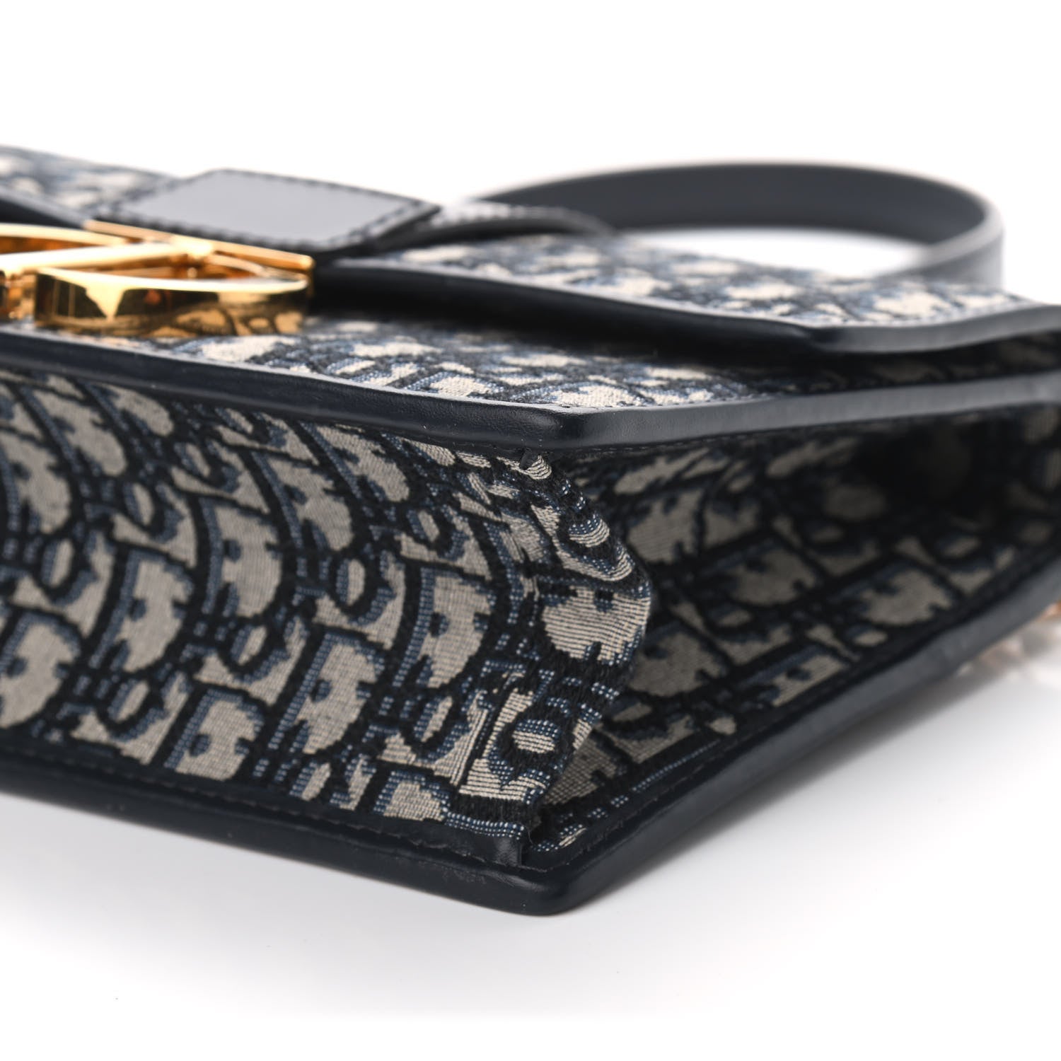Christian Dior Oblique 30 Montaigne Chain Flap Bag Blue 6 of 8