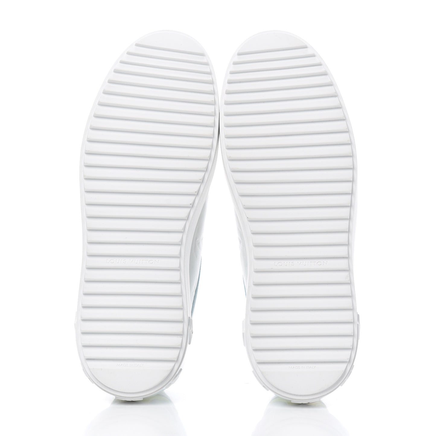 Monogram Embossed Lambskin Time Out Sneakers 40 Light Blue Pastel