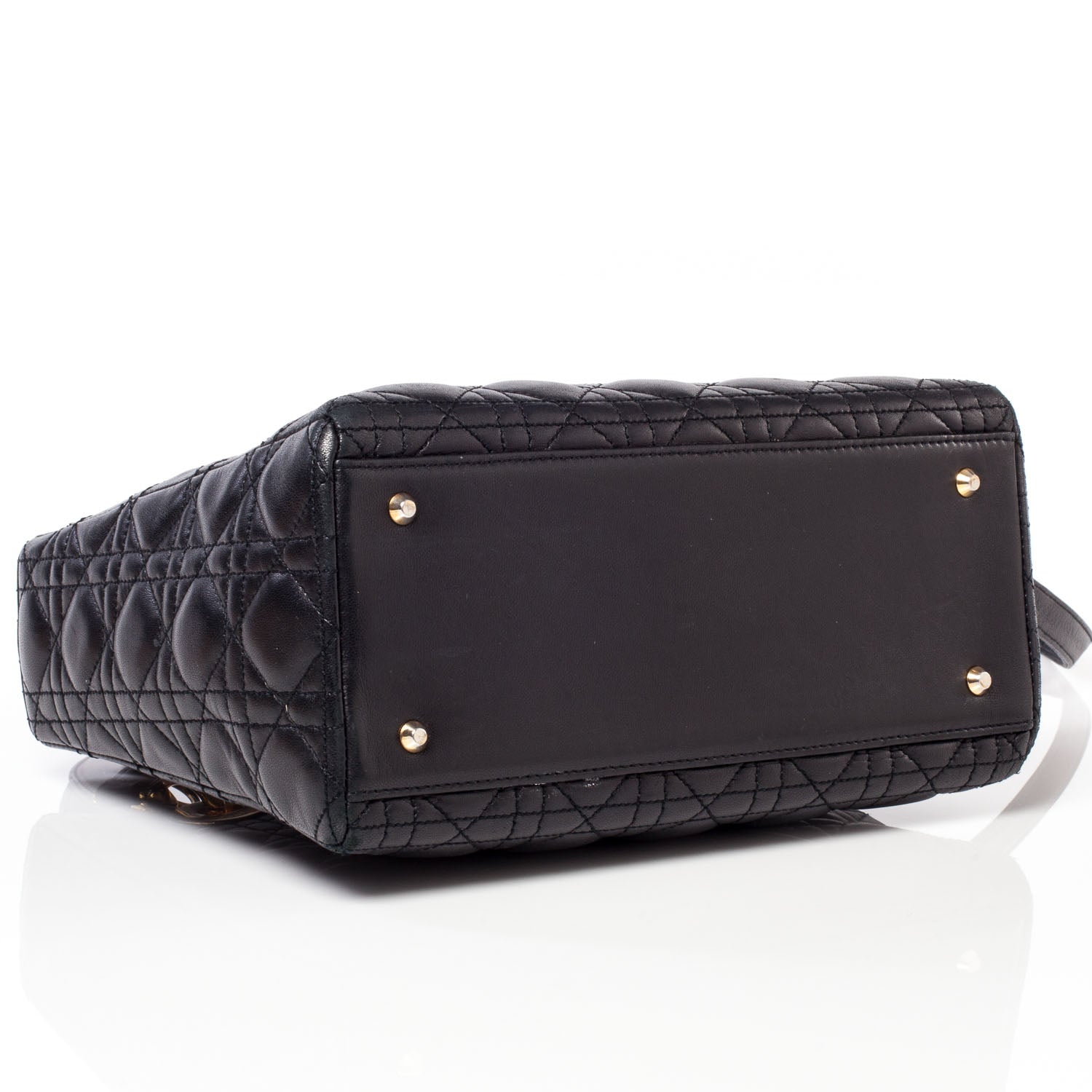 Christian Dior Lambskin Cannage Medium Lady Dior Black 5 of 11