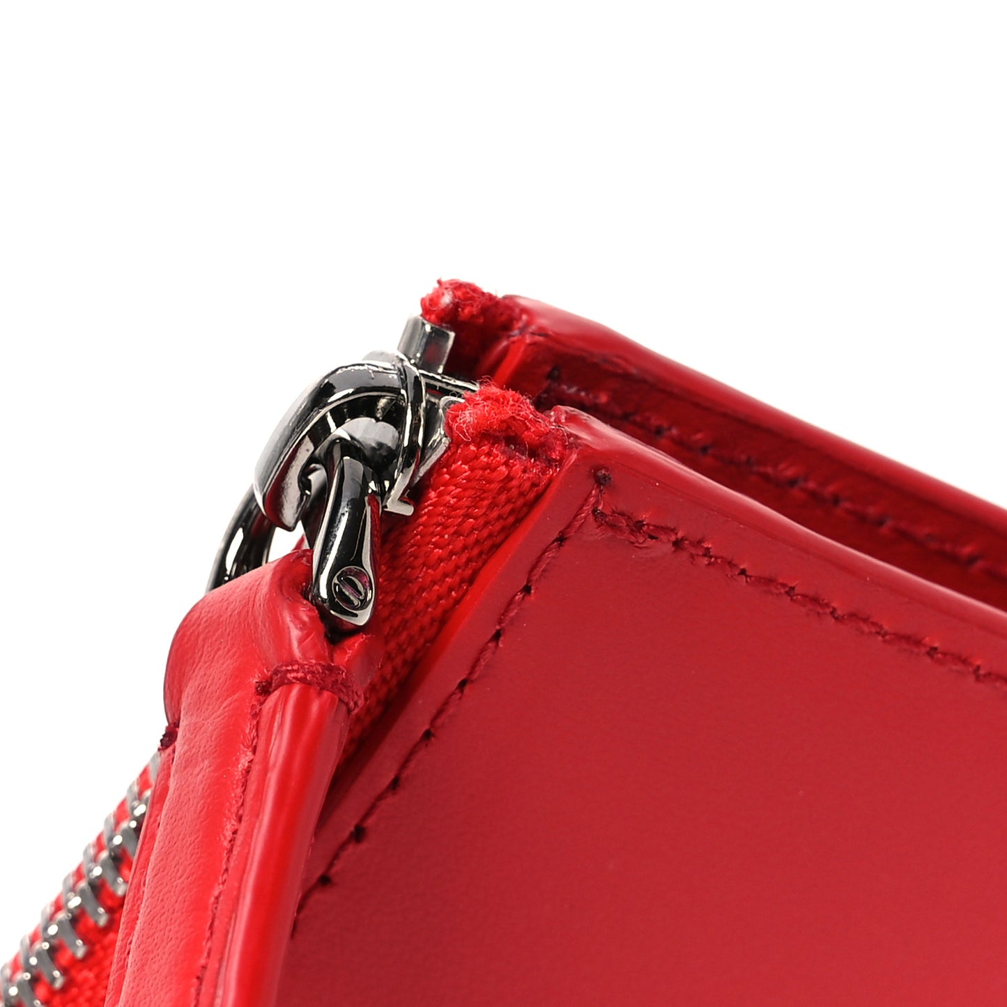 Calfskin London England Print Logo Alwyn Card Holder Bright Red