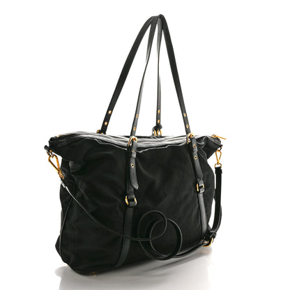 Prada Tessuto Nylon Saffiano Tote Black 3 of 9