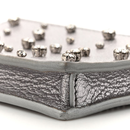 Miu Miu Calfskin Crystal Crossbody Silver 9 of 14