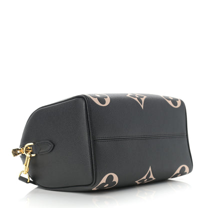 Louis Vuitton Empreinte Monogram Giant Speedy Bandouliere 25 Black Beige 4 of 8