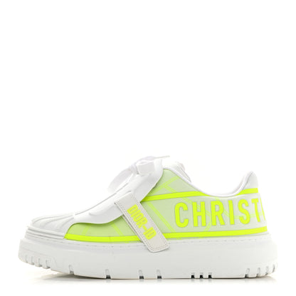 Christian Dior Reflective Fabric Shaded Dior-ID Platform Sneakers 38 Yellow Fluo 1 of 9