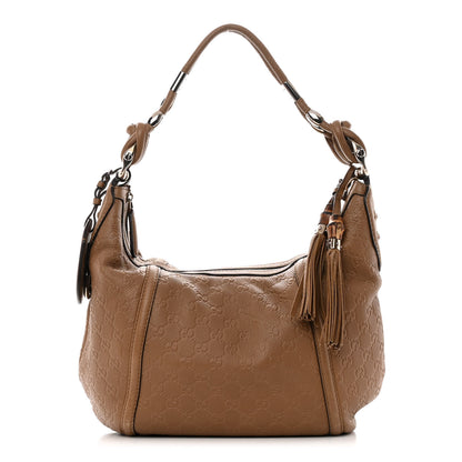 Gucci Guccissima Medium Techno Horsebit Hobo Taupe 1 of 17