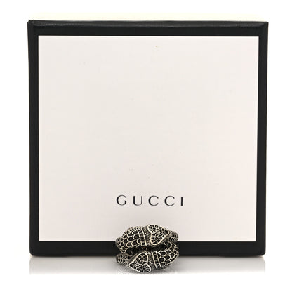 Gucci Sterling Silver Gucci Garden Double Snake Ring 50 5.25 5 of 5