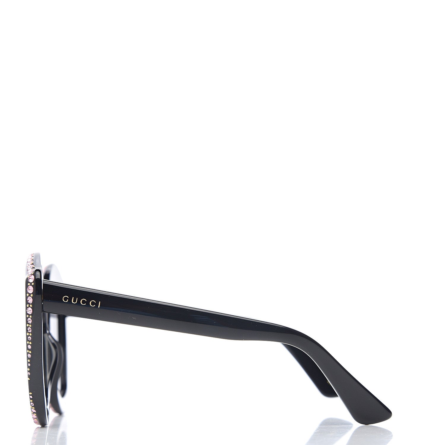 Gucci Crystal Cat Eye GG0118S Sunglasses Black 3 of 8