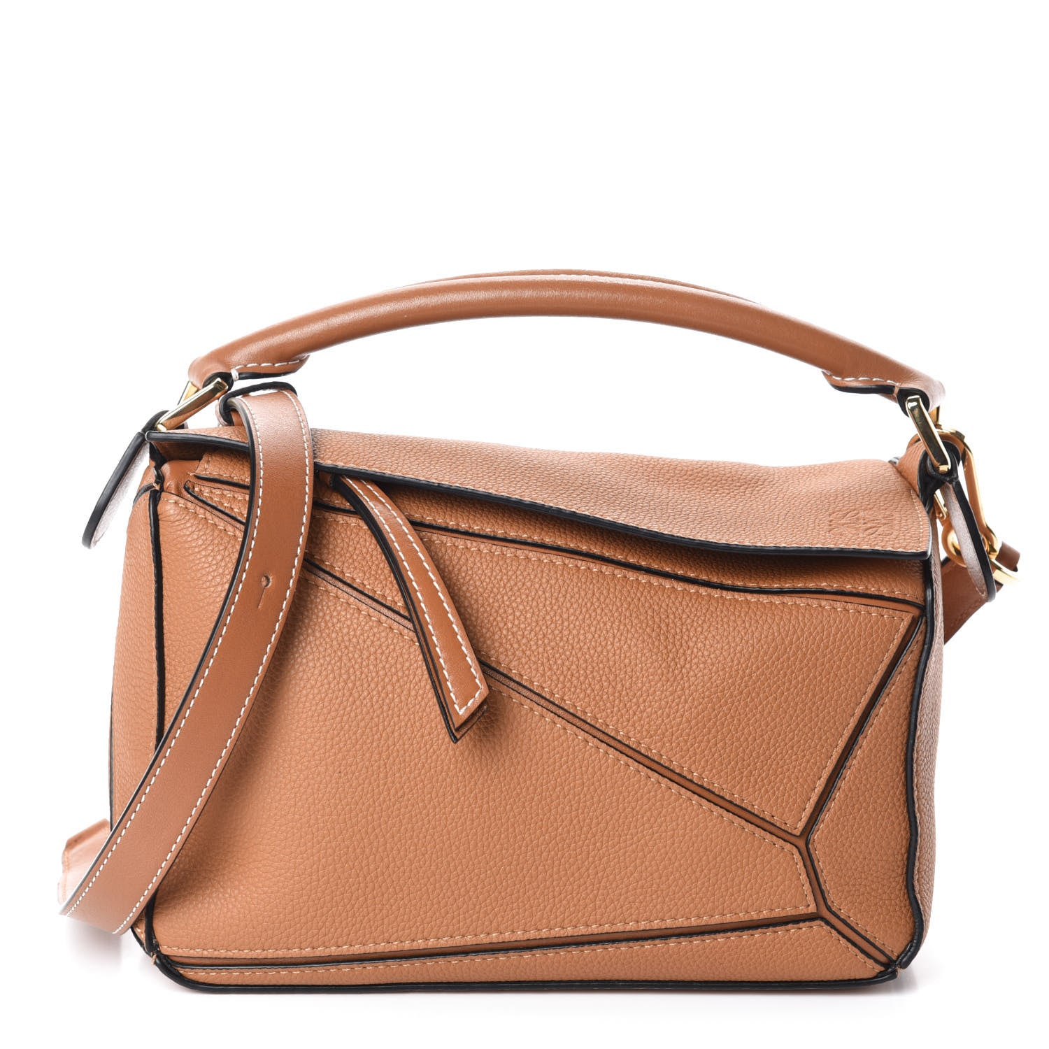 Loewe Calfskin Small Puzzle Bag Tan 1 of 9