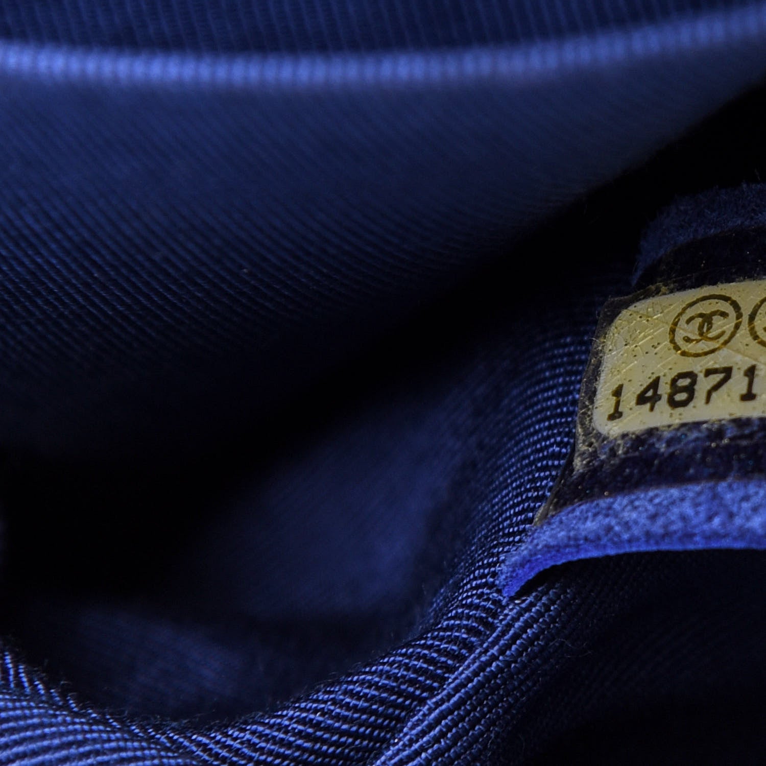 Chanel Jersey Chevron Leo Lion Jumbo Flap Blue 12 of 15