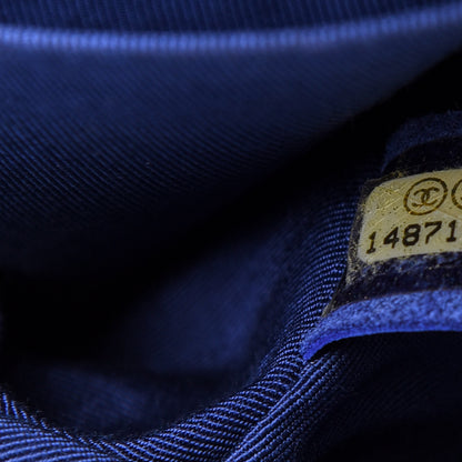 Chanel Jersey Chevron Leo Lion Jumbo Flap Blue 12 of 15
