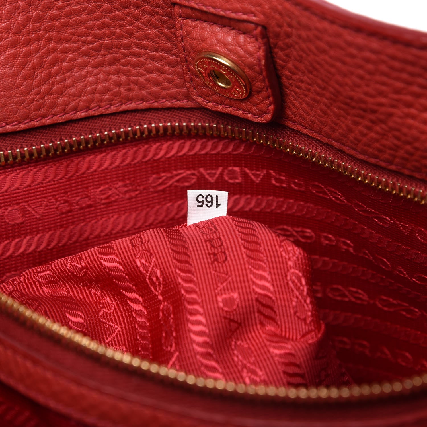 Prada Vitello Daino Tote Rosso 9 of 9