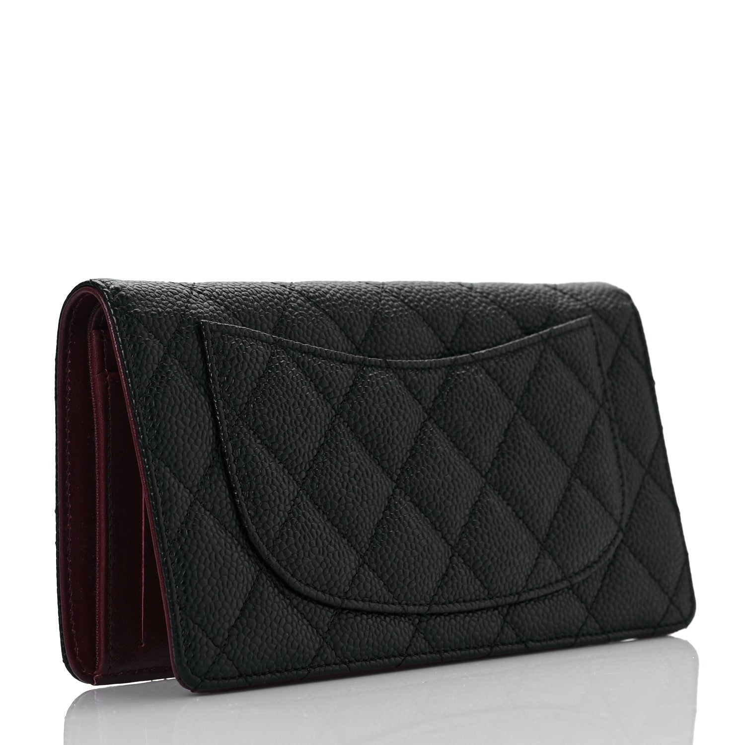 Chanel Caviar Quilted Yen Wallet Black 3 of 7