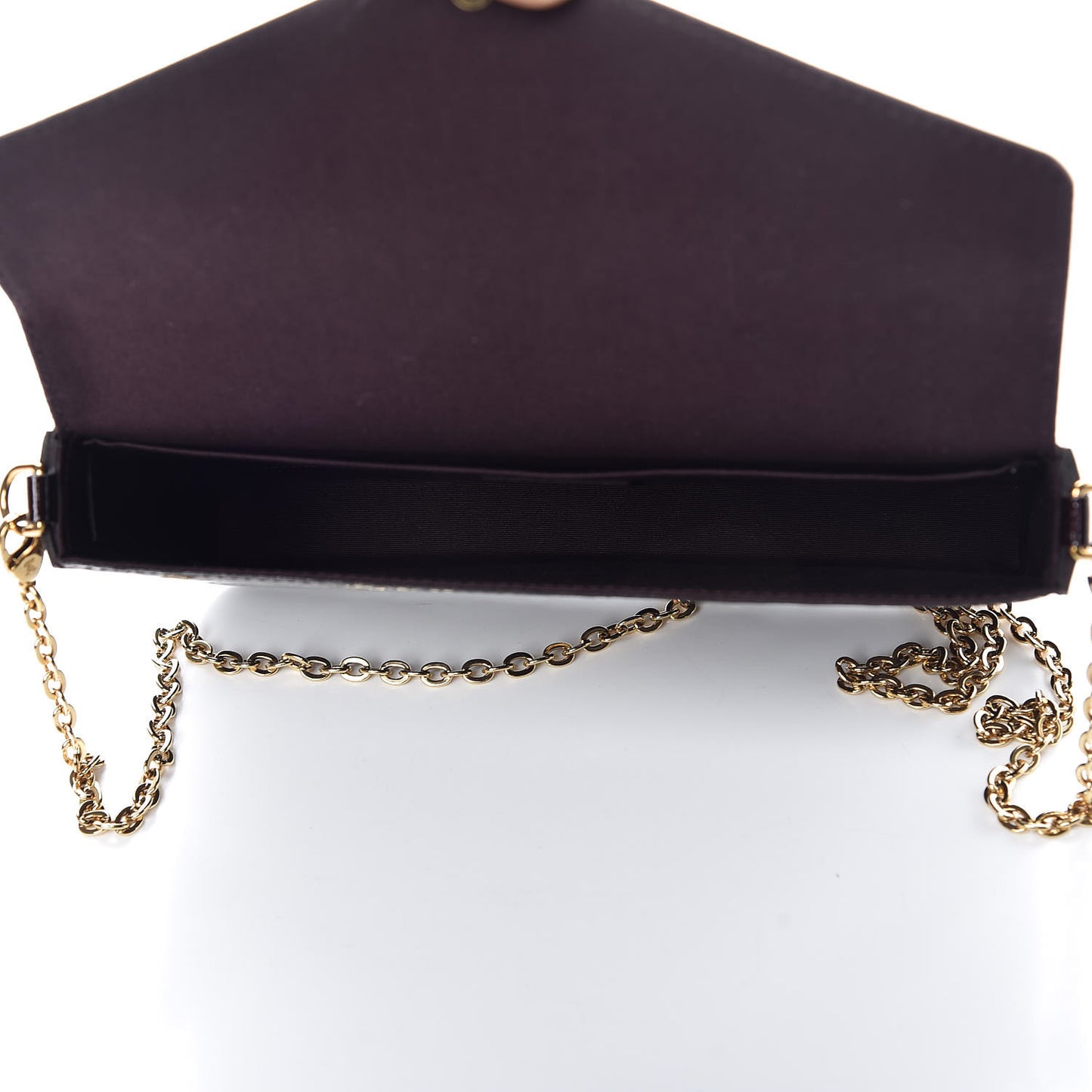 Vernis Pochette Felicie Chain Wallet Amarante