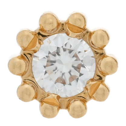 Christian Dior 18K Yellow Gold Diamond Mimirose Single Stud Earring 1 of 4