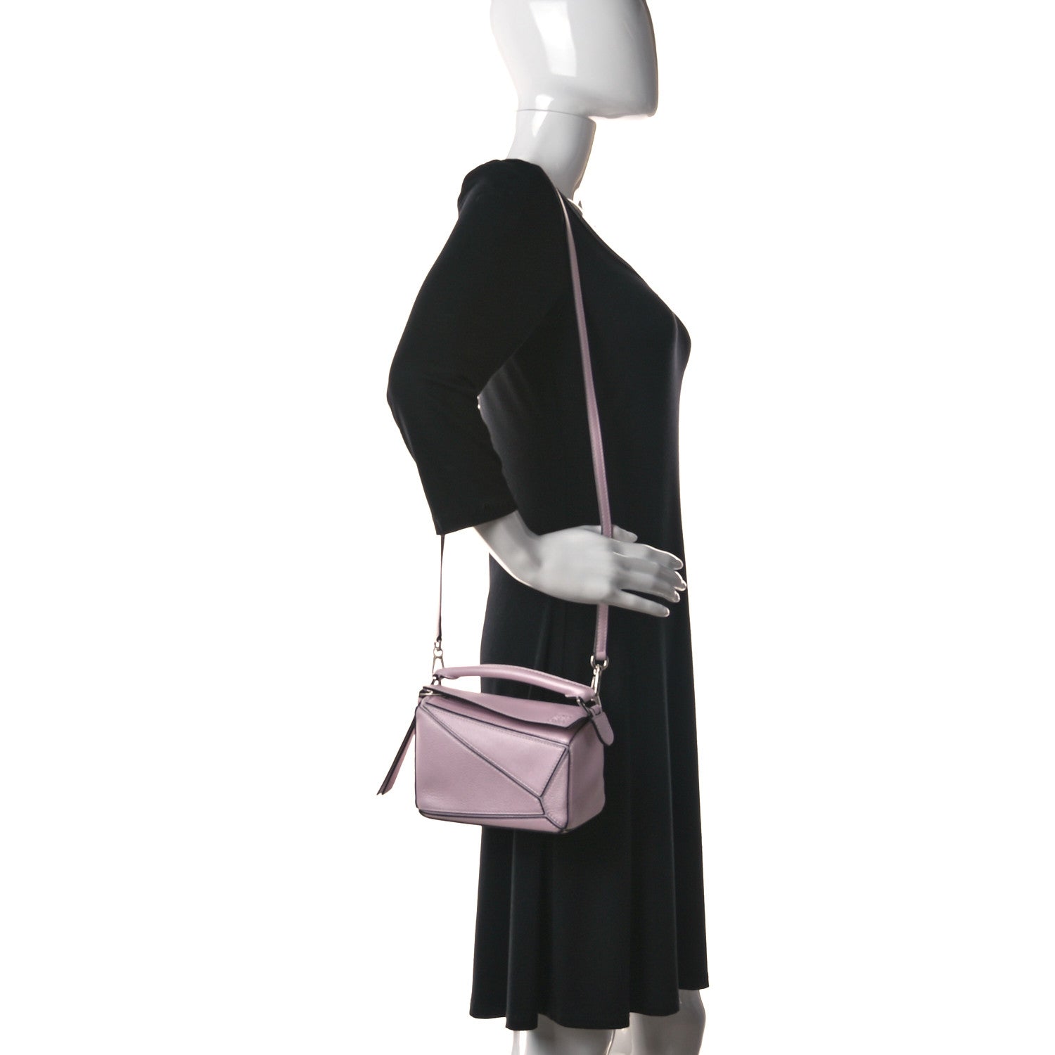 Loewe Calfskin Mini Puzzle Bag Icy Pink 2 of 9