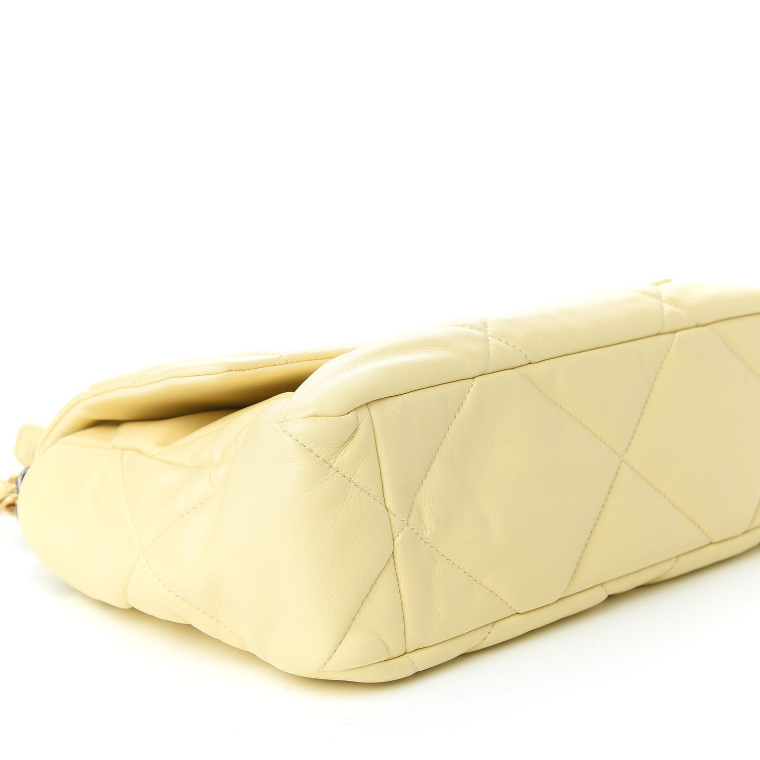 Chanel Lambskin Quilted Large 19 Flap Yellow 5 of 9