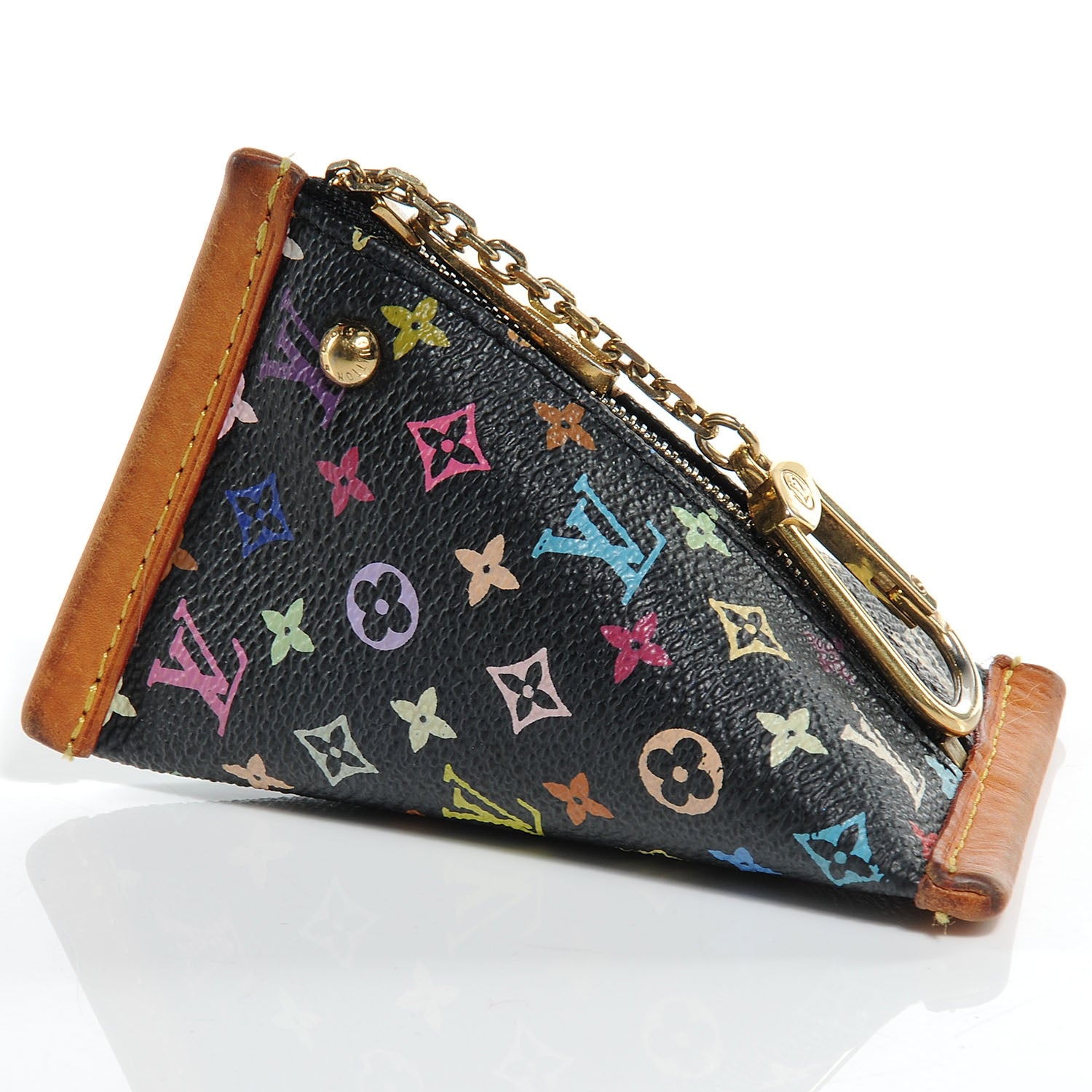 Louis Vuitton Monogram Multicolor Berlingot Coin Purse Black 3 of 10