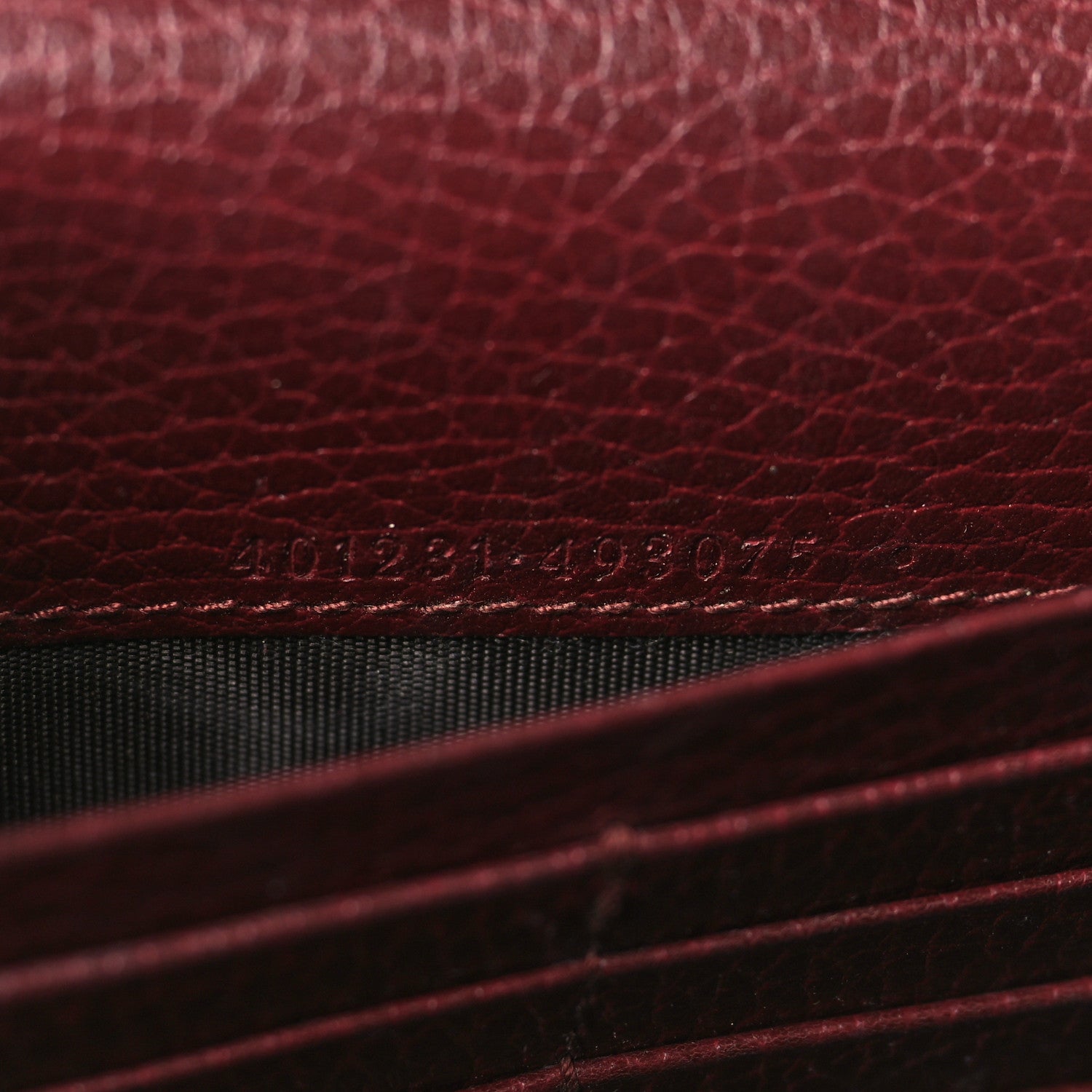Gucci Dollar Calfskin Crystal Mini Dionysus Chain Wallet Vintage Bordeaux 7 of 10