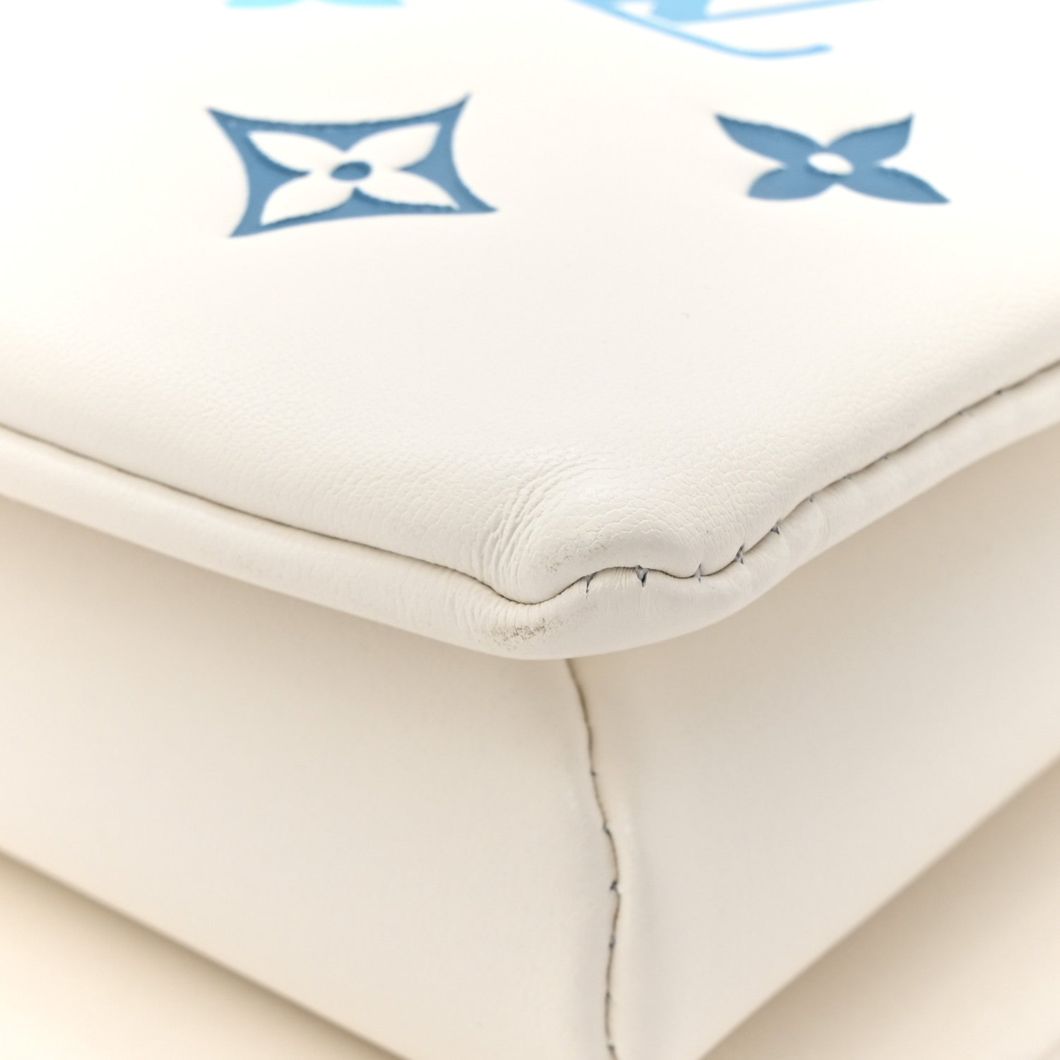 Louis Vuitton Lambskin Embossed Monogram Tricolor By The Pool Coussin PM White Blue 12 of 12