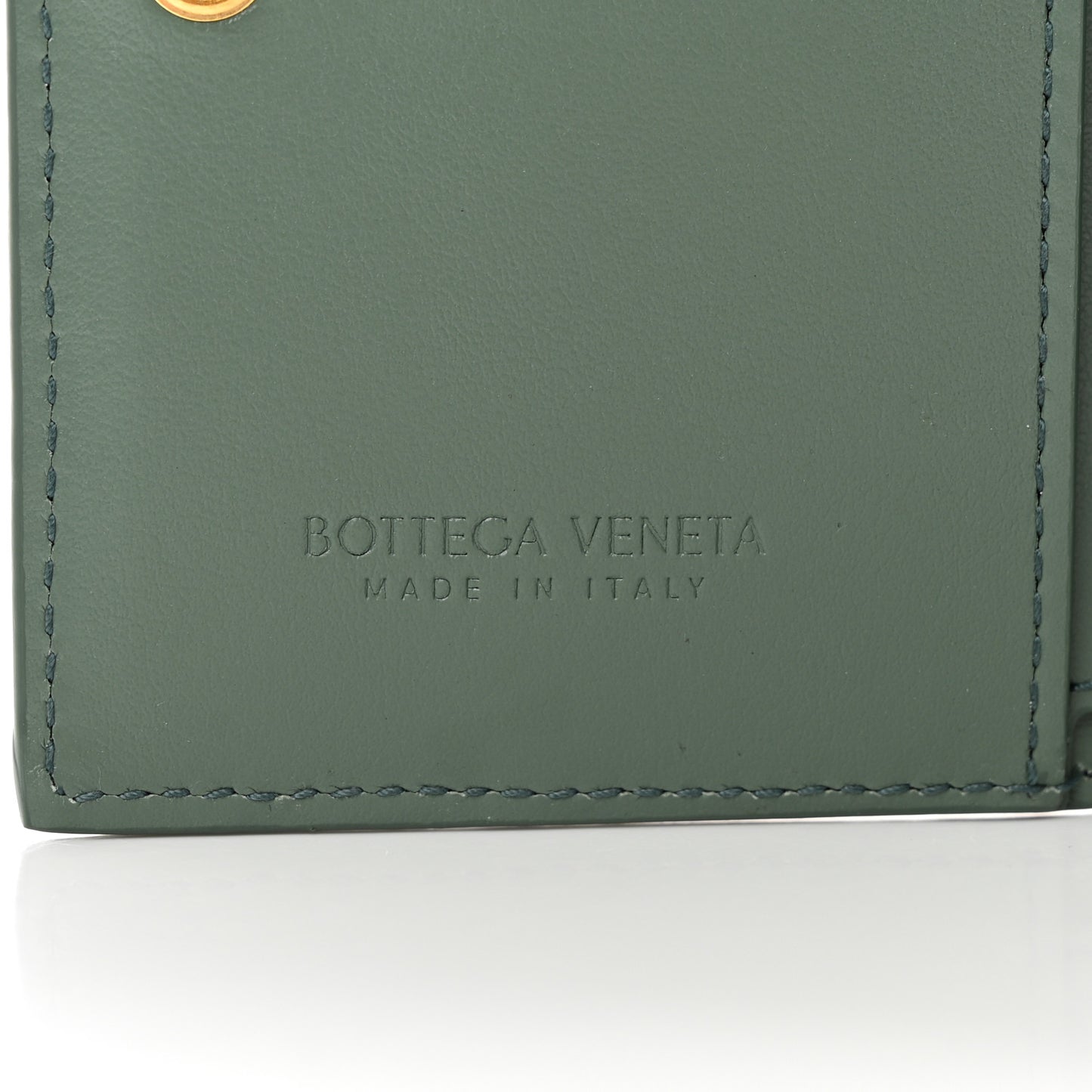 Nappa Intrecciato Bifold Zip Wallet Aloe