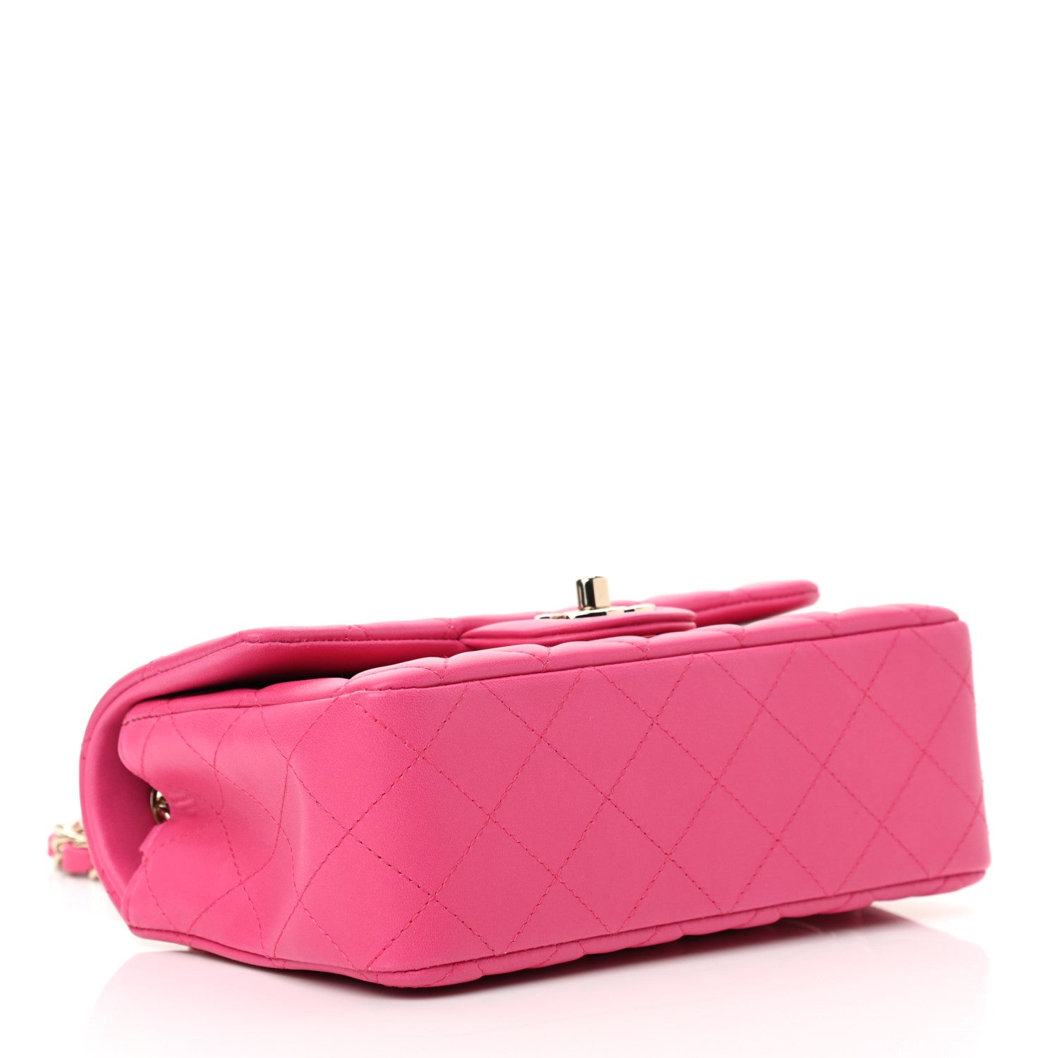 Chanel Lambskin Quilted Mini Rectangular Flap Fuchsia 6 of 20