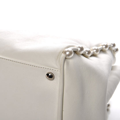 Chanel Lambskin Pearl Obsession Tote White 11 of 11