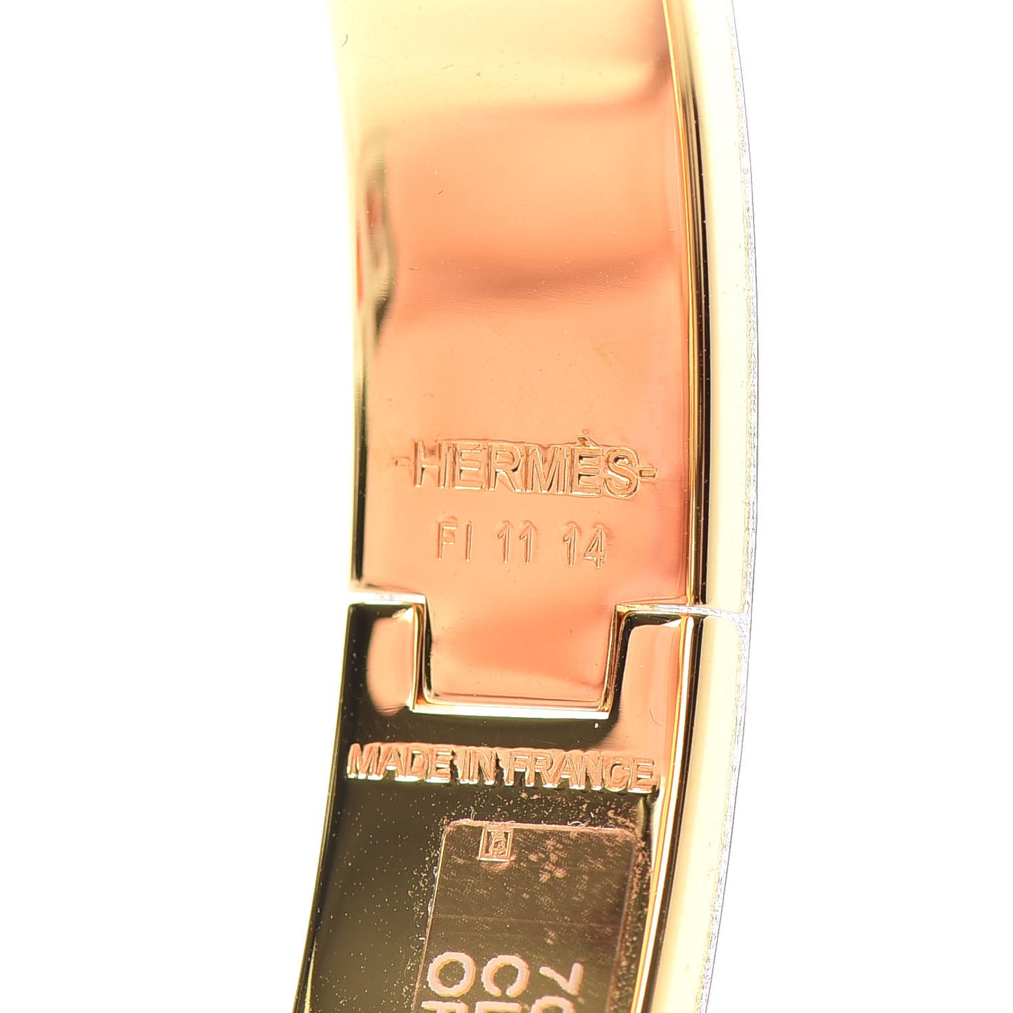 Enamel Narrow Clic Clac H Bracelet GM Orange