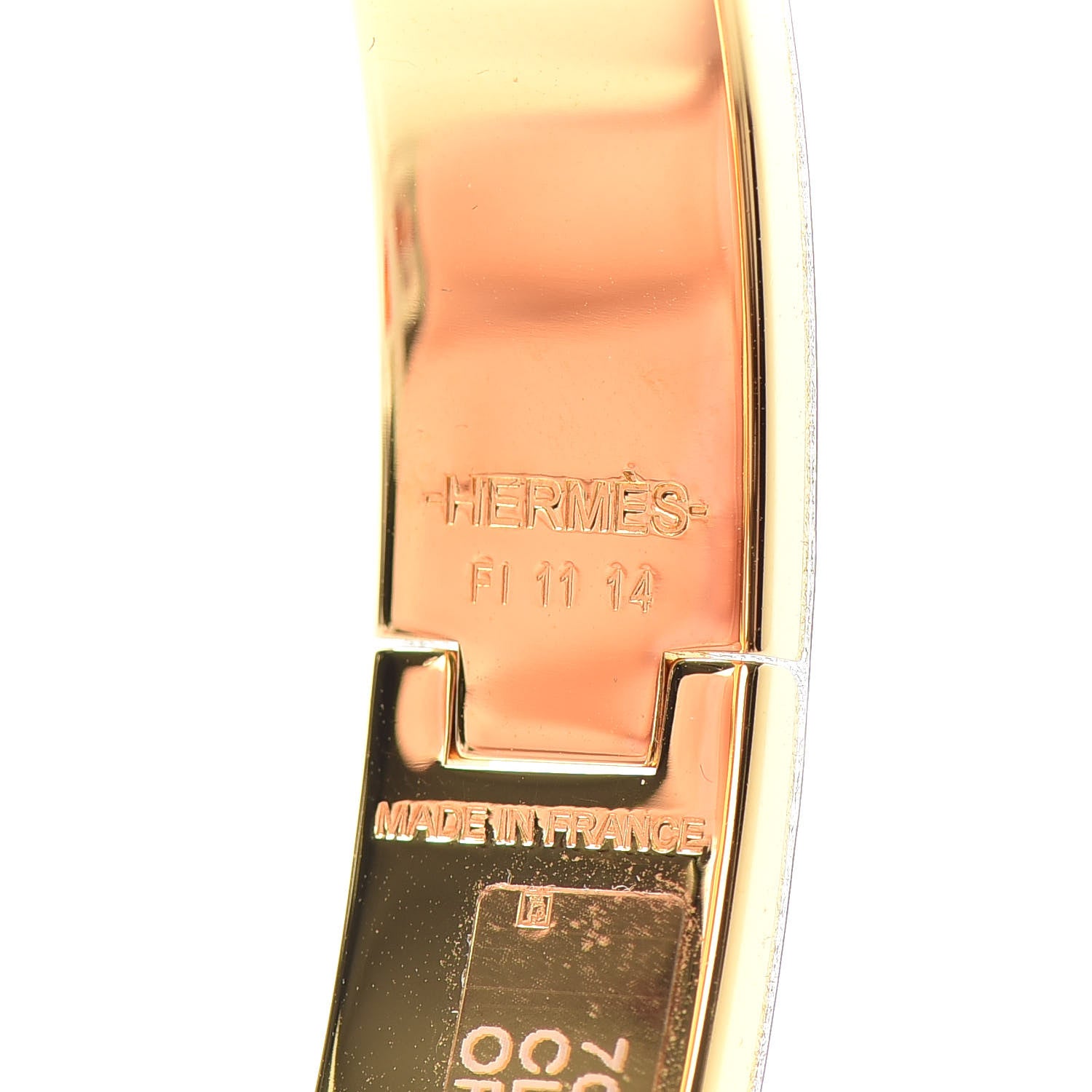 Hermes Enamel Narrow Clic Clac H Bracelet GM Orange 4 of 4