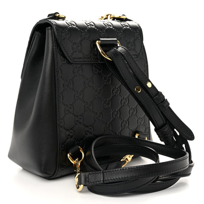 Gucci Guccissima Signature Padlock Backpack Black 3 of 10