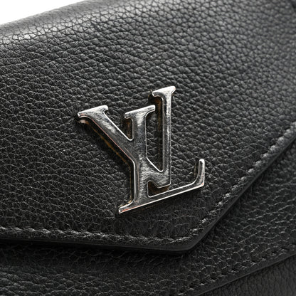 Louis Vuitton Soft Calfskin My Lockme Compact Wallet Black 13 of 13