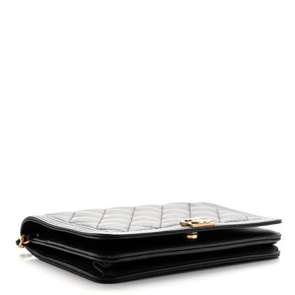 Chanel Caviar Quilted Boy Wallet On Chain WOC Black 4 of 12