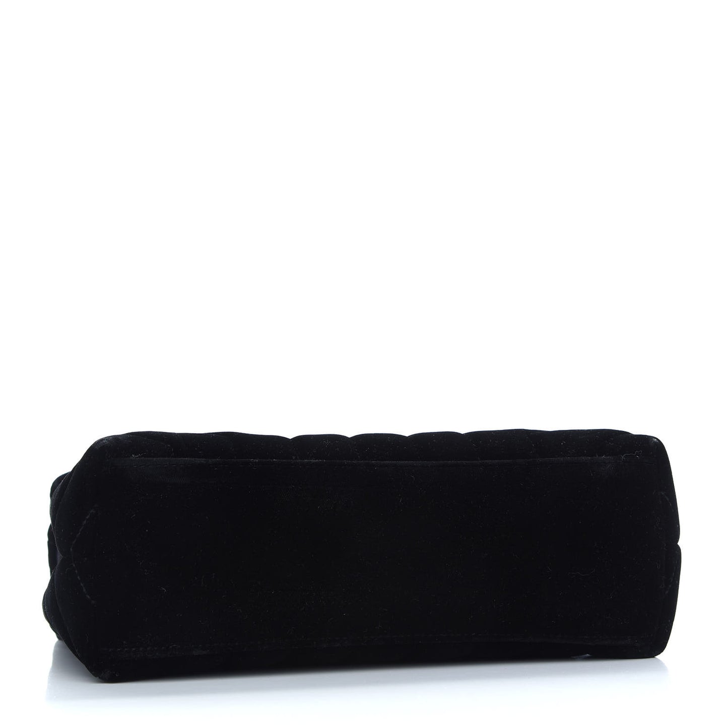 Velvet Y Quilted Monogram Small Loulou Chain Satchel Black