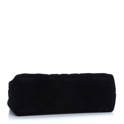 Saint Laurent Velvet Y Quilted Monogram Small Loulou Chain Satchel Black 3 of 12