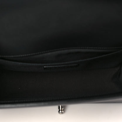 Chanel Calfskin Chevron Quilted Medium Boy Flap Black 5 of 9