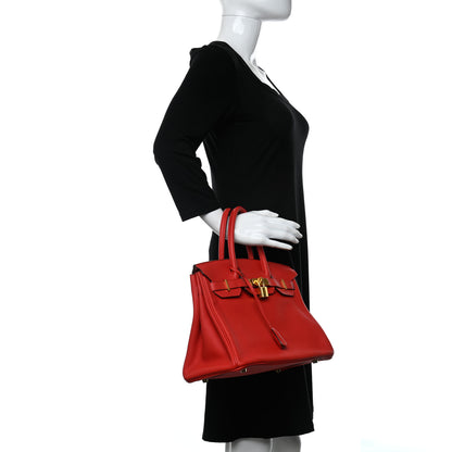 Hermes Togo Birkin 30 Rouge Casaque 2 of 12
