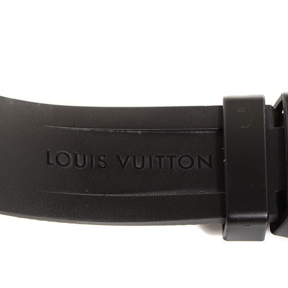 Louis Vuitton PVD Stainless Steel Rubber 41mm Tambour GMT Automatic Watch Black 6 of 8