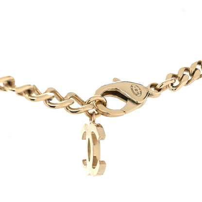 Chanel Crystal Chain CC Link Choker Gold Silver 4 of 5