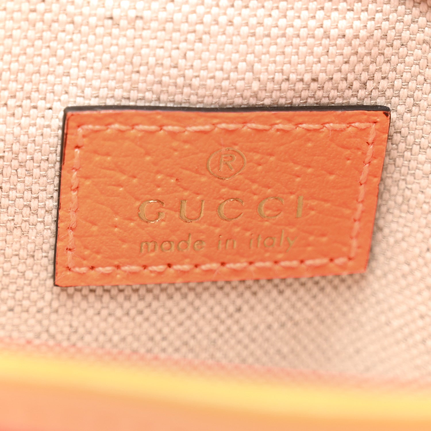 Gucci GG Supreme Monogram Web Small Ophidia Belt Bag Beige Ebony Orange Fluo 6 of 13