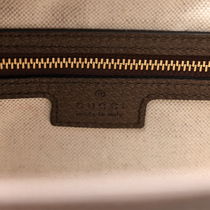 Gucci GG Supreme Monogram Textured Dollar Calfskin Web Large Ophidia Bucket Shoulder Bag Beige Ebony New Acero 10 of 23