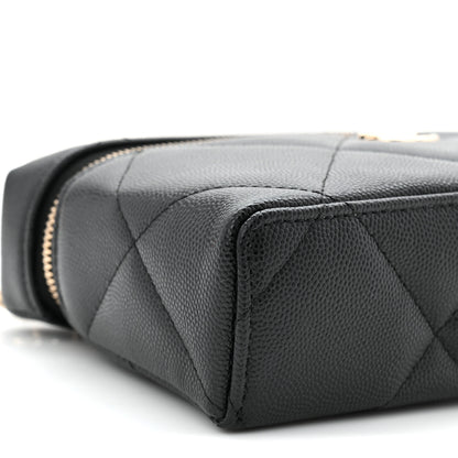 Chanel Caviar Quilted Top Handle Slim Vanity With Chain Black 9 of 11