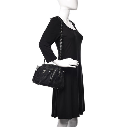 Chanel Iridescent Calfskin Quilted Relax CC Camera Case Black 3 of 16