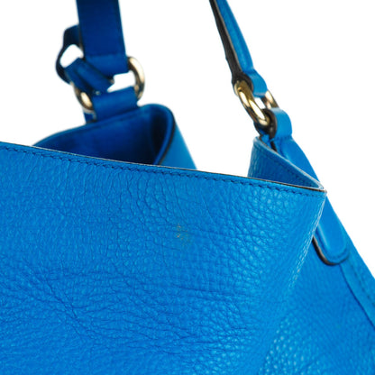Gucci Pebbled Calfskin Large Soho Shoulder Bag Riviera Blue 4 of 8