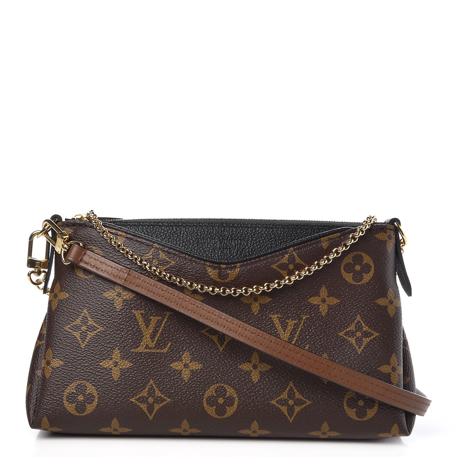 Louis Vuitton Monogram Pallas Clutch Black 1 of 8