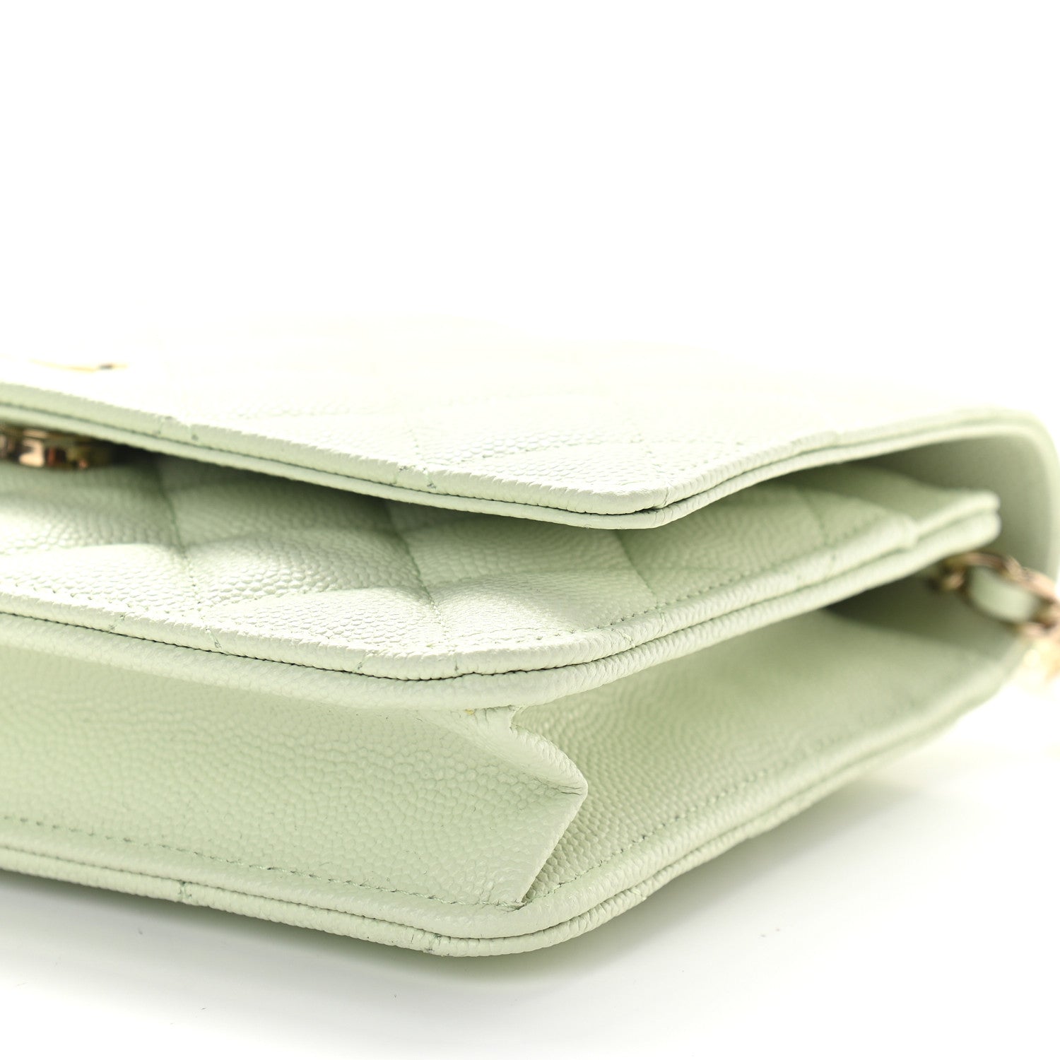 Chanel Caviar Quilted Wallet On Chain WOC Light Green 10 of 10
